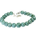 12245: Beaded Green jasper bracelets