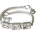 12306: Silver Setting White crystal bracelets