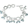 Design 12953: blue blue topaz adjustable bracelets