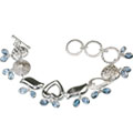 Design 13042: blue blue topaz adjustable bracelets