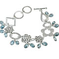 Design 13043: blue blue topaz adjustable bracelets