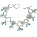 Design 13044: blue blue topaz adjustable bracelets