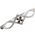 Design 13324: red,white cubic zirconia bangles, estate, flower bracelets