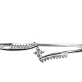 13325: Silver Setting white cubic zirconia  bangles bracelets