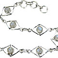 Design 14497: white moonstone contemporary bracelets