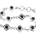 Design 14522: black black onyx contemporary bracelets