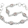 Design 14581: pink rose quartz contemporary bracelets