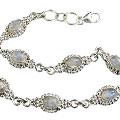 Design 14582: blue,white moonstone contemporary bracelets