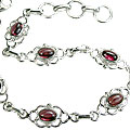 Design 14589: red garnet contemporary bracelets