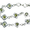 Design 14595: green peridot contemporary bracelets