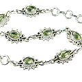 Design 14598: green peridot contemporary bracelets