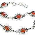 Design 14600: orange carnelian contemporary bracelets