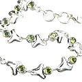 Design 14614: red peridot contemporary bracelets