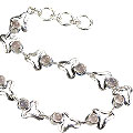 Design 14622: pink rose quartz contemporary bracelets