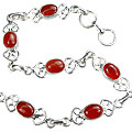 Design 14638: orange carnelian adjustable bracelets