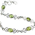 Design 14640: green peridot contemporary bracelets