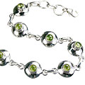 Design 14656: green peridot contemporary bracelets