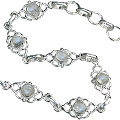 Design 14671: white moonstone contemporary bracelets