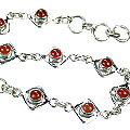 Design 14785: orange carnelian contemporary bracelets