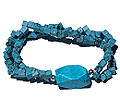 Design 14912: blue turquoise stretch bracelets
