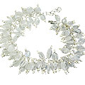 Design 15005: blue,white moonstone cha-cha bracelets