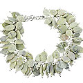 Design 15008: green jasper cha-cha bracelets