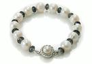 Design 17384 blue,white pearl brides-maids bracelets