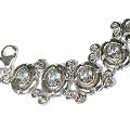 Design 9579: white crystal gothic-medieval bracelets