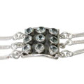 Design 9586: blue blue topaz gothic-medieval bracelets