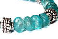 9727: Beaded blue,green apatite  ethnic bracelets