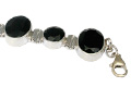 9812: Silver Setting black onyx bracelets