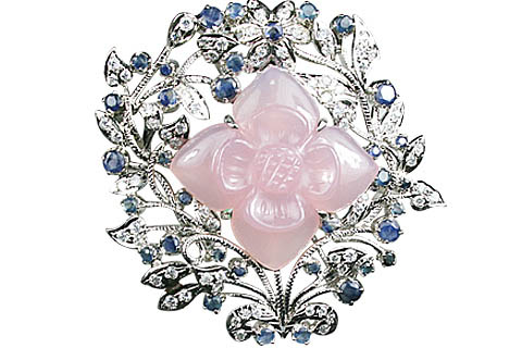 SKU 11075 - a Rose quartz Brooches Jewelry Design image