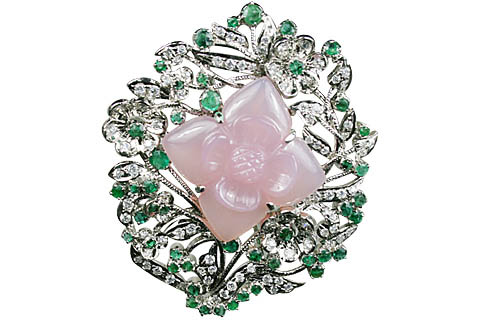 SKU 11078 - a Rose quartz Brooches Jewelry Design image