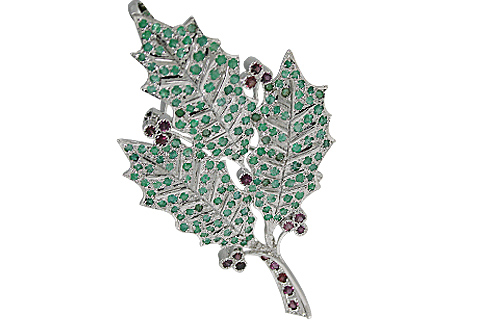 SKU 11082 - a Emerald Brooches Jewelry Design image