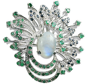 SKU 12449 - a Moonstone brooches Jewelry Design image