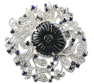 SKU 12452 - a Onyx brooches Jewelry Design image