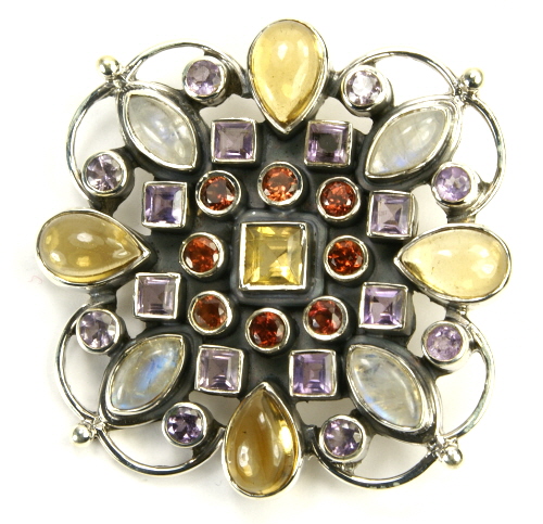 SKU 9489 - a Multi-stone Brooches Jewelry Design image