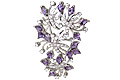 11646: Purple, White amethyst brooches