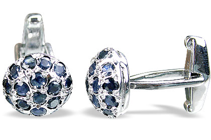 SKU 14789 - a Sapphire Cufflinks Jewelry Design image