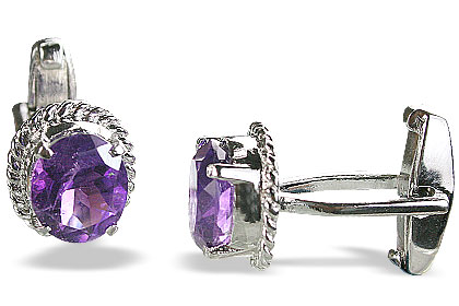 SKU 14799 - a Amethyst cufflinks Jewelry Design image