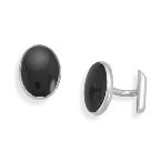 Onyx gemstone cufflinks