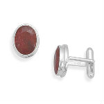 Ruby gemstone cufflinks