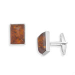 Amber gemstone cufflinks