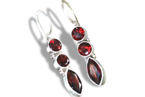 SKU 1001 - a Garnet Earrings Jewelry Design image