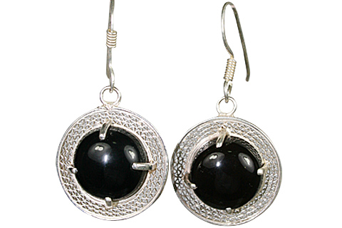 SKU 10058 - a Onyx earrings Jewelry Design image