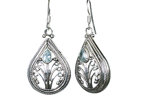 SKU 10073 - a Aquamarine earrings Jewelry Design image