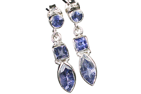SKU 10082 - a Iolite earrings Jewelry Design image