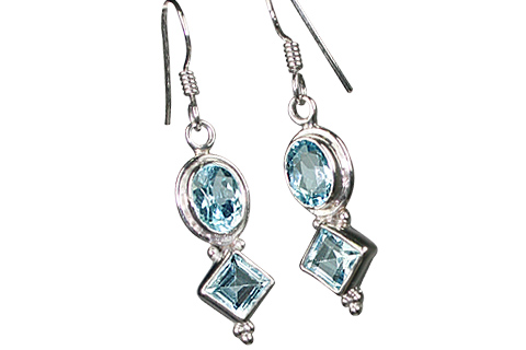 SKU 10090 - a Blue Topaz earrings Jewelry Design image