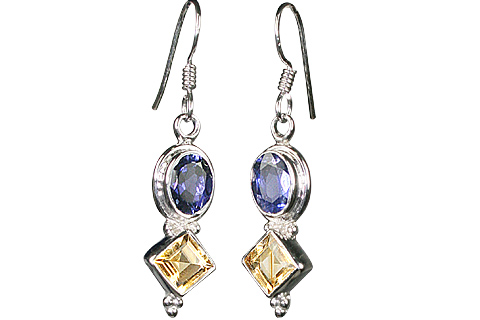 SKU 10091 - a Iolite earrings Jewelry Design image