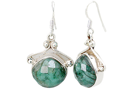 SKU 10125 - a Emerald earrings Jewelry Design image